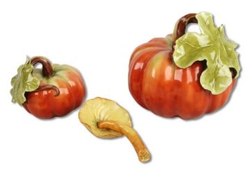 (3) Katherine Houston Porcelain Painted Vegetables