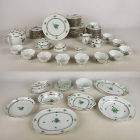(75) Pieces Herend Chinese Bouquet Dinnerware