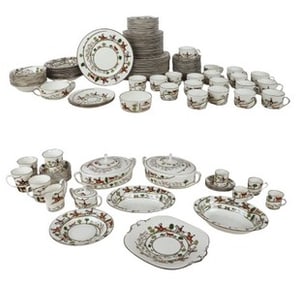 (145) Pieces Coalport Hunting Scenes dinnerware