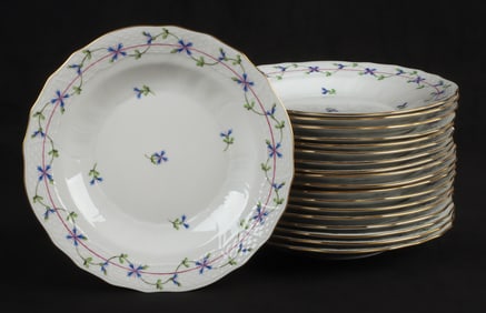 (19) Herend Blue Garland cereal bowls
