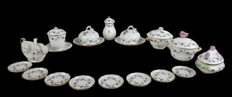(16) Pieces of Herend Blue Garland porcelain