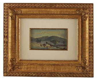 LLoyd Mifflin, Landscape Painting with Lake