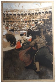Thornton Oakley Original Illustration "Bull-Fight"