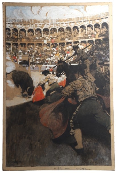 Thornton Oakley Original Illustration "Bull-Fight" (1 of 8)