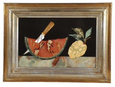 G Ugolini Italian Pietra Dura Plaque