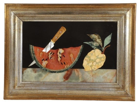 G Ugolini Italian Pietra Dura Plaque (1 of 7)