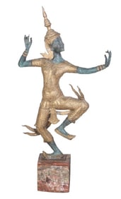 Thai Gilt Metal Buddha Statue