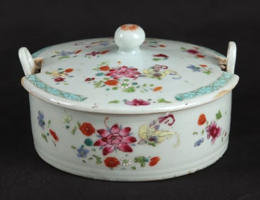 Chinese Porcelain Covered Butter Tub