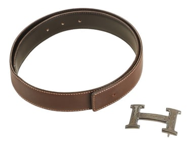 Hermes Sterling Stamped Touareg Collection Belt