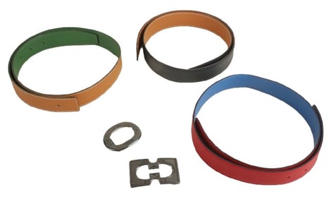 (2) Hermes Sterling Stamped Touareg Collection Belts