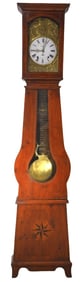 French inlaid tall case clock