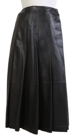 Chanel Leather Pleated Skirt, 2002 Printemps