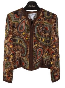 Oscar de la Renta Paisley Beaded Jacket