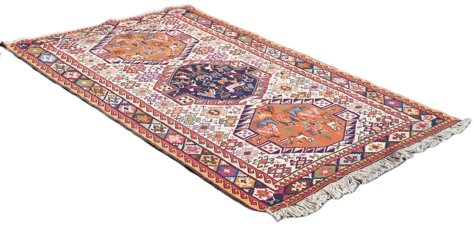 3'10"x6'5" Modern Turkish Sumak: 3'10"x6'5" Modern Turkish Sumak
