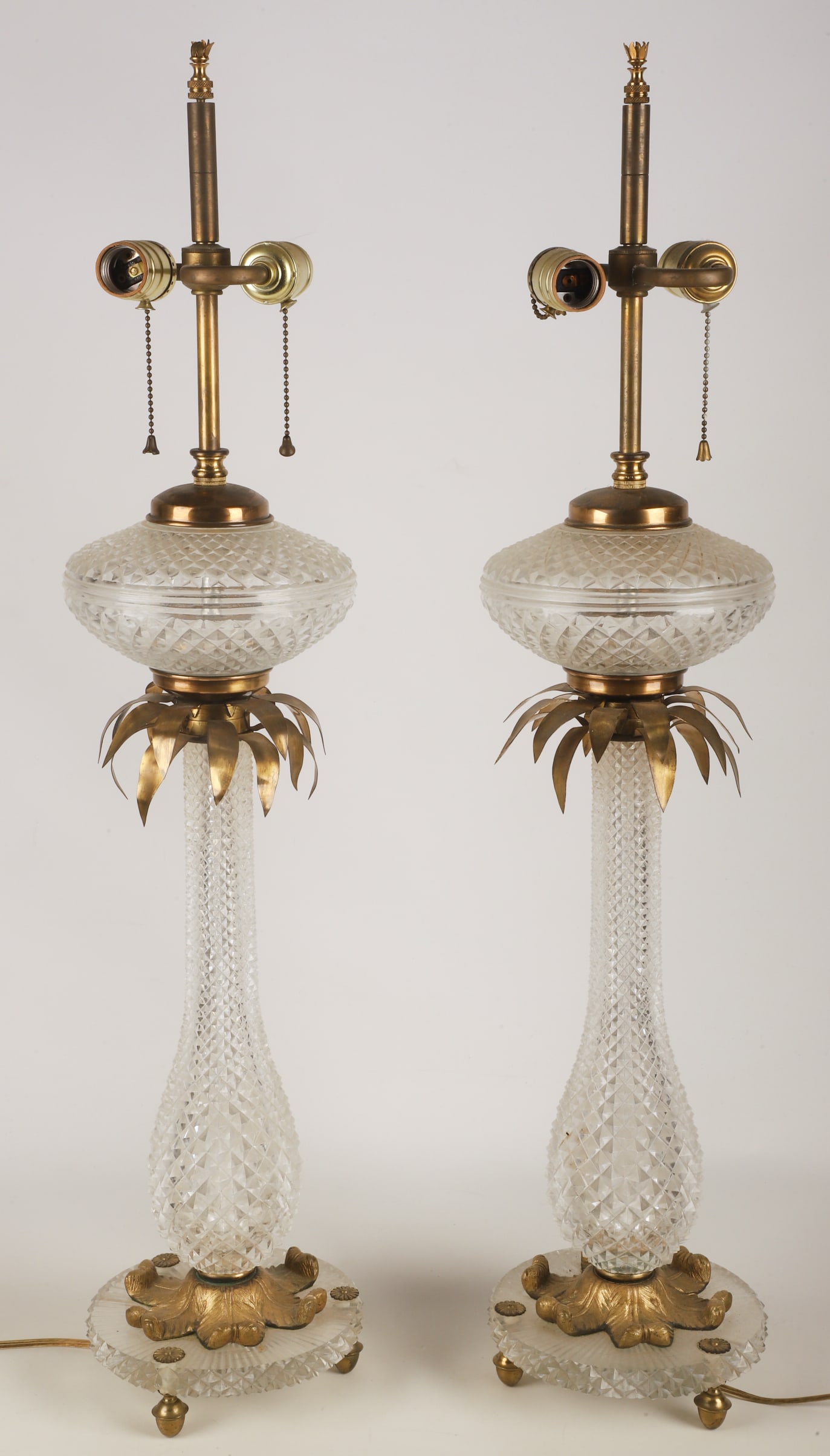 Hollywood Regency French Crystal Lamp Pair (1 of 9)