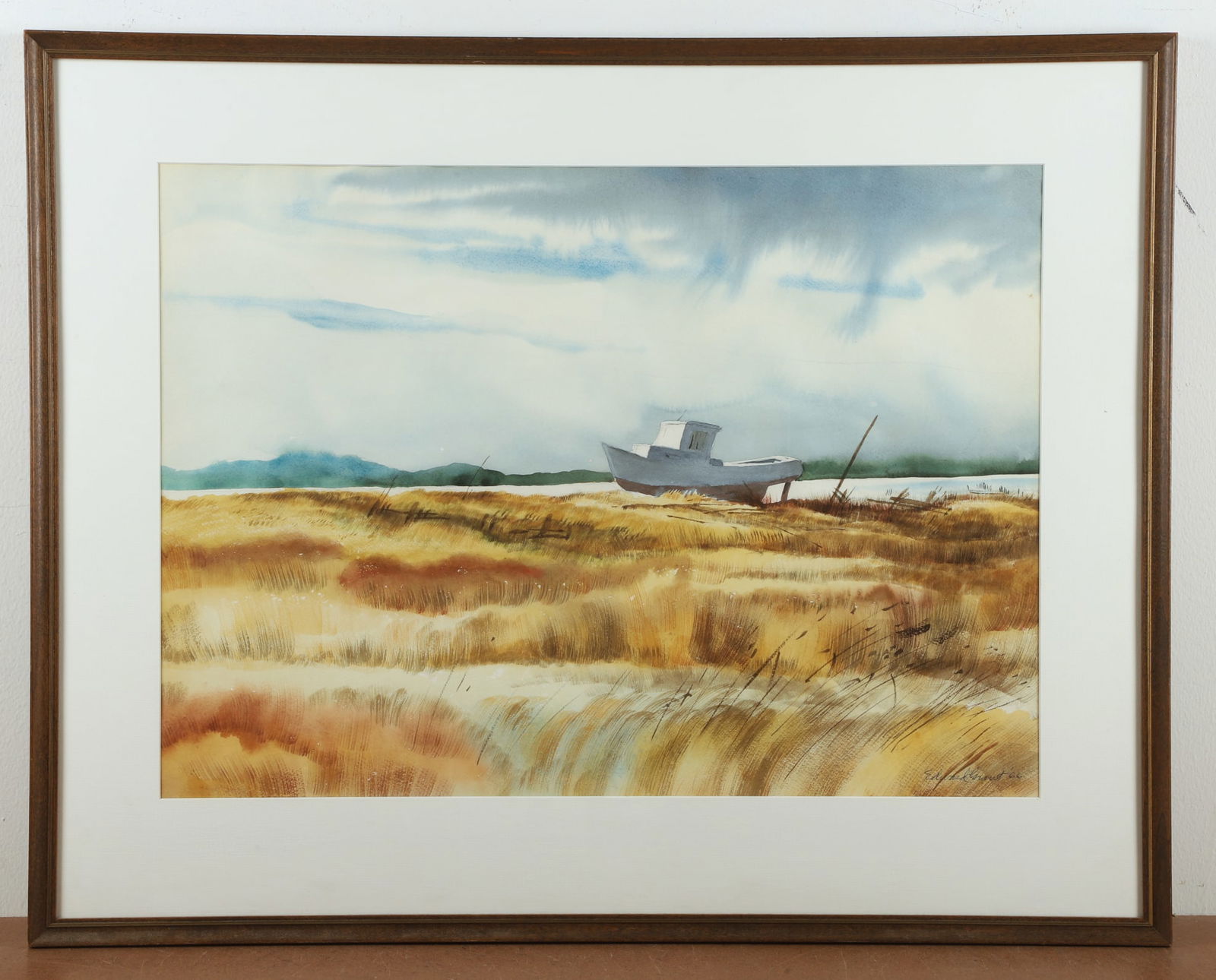 Edward Grant "Marsh Landscape with Boat" (1 of 4)