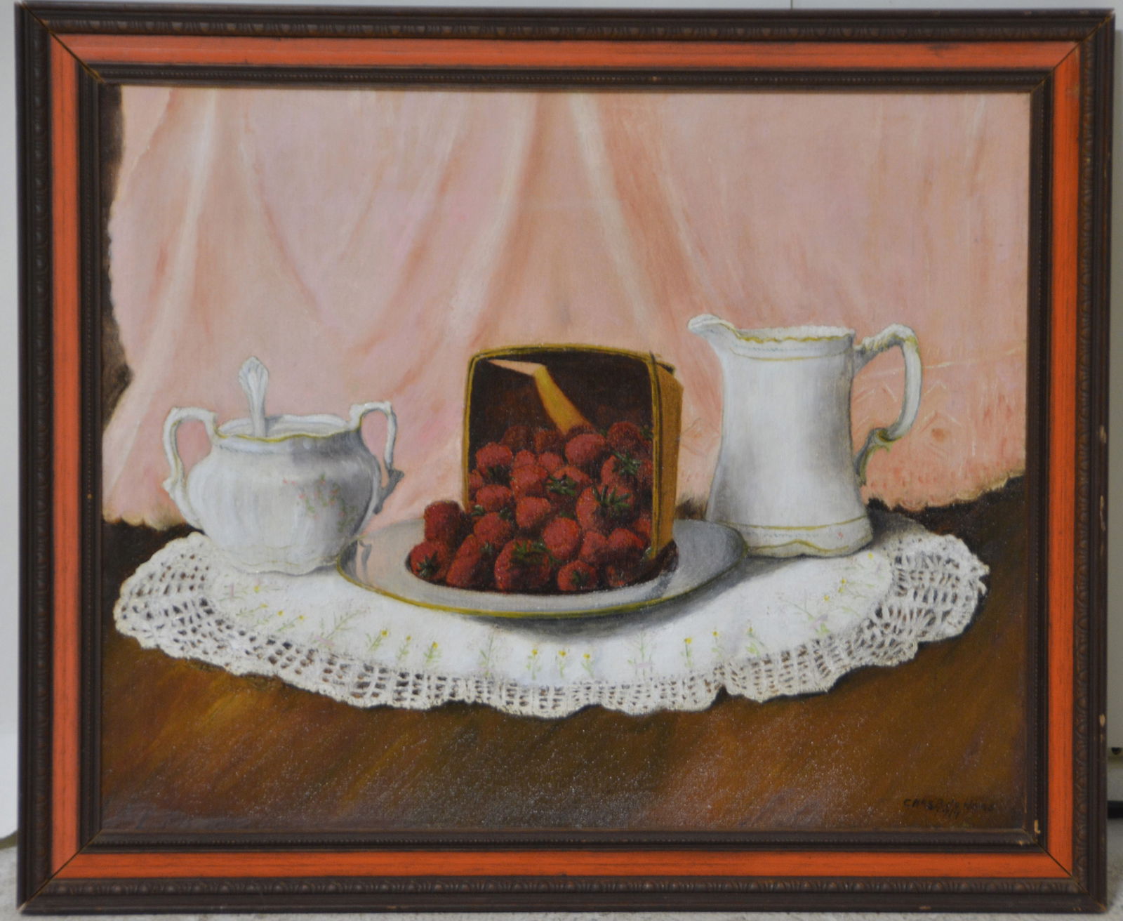 Charles De Haas Painting "Still Life with Strawberries" (1 of 5)