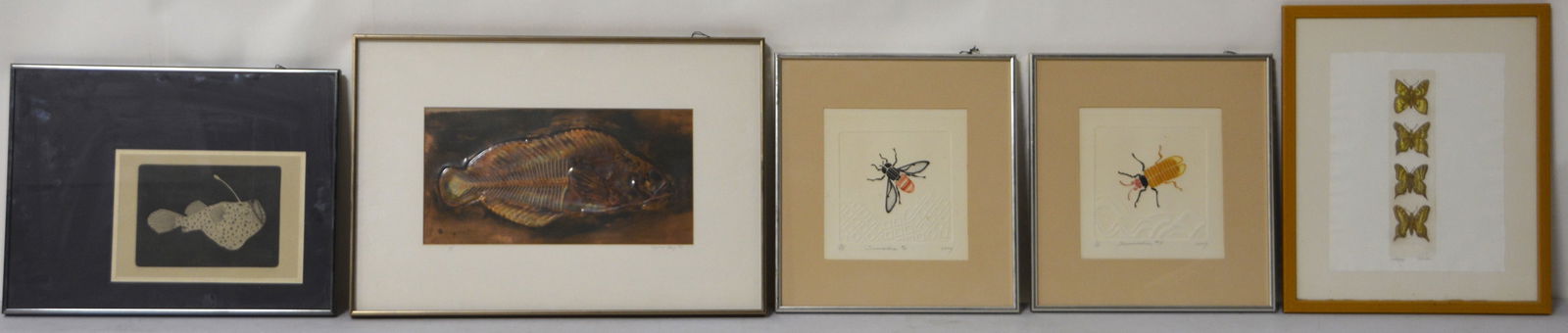 (5) Pcs Signed Prints & Metalwork (1 of 8)