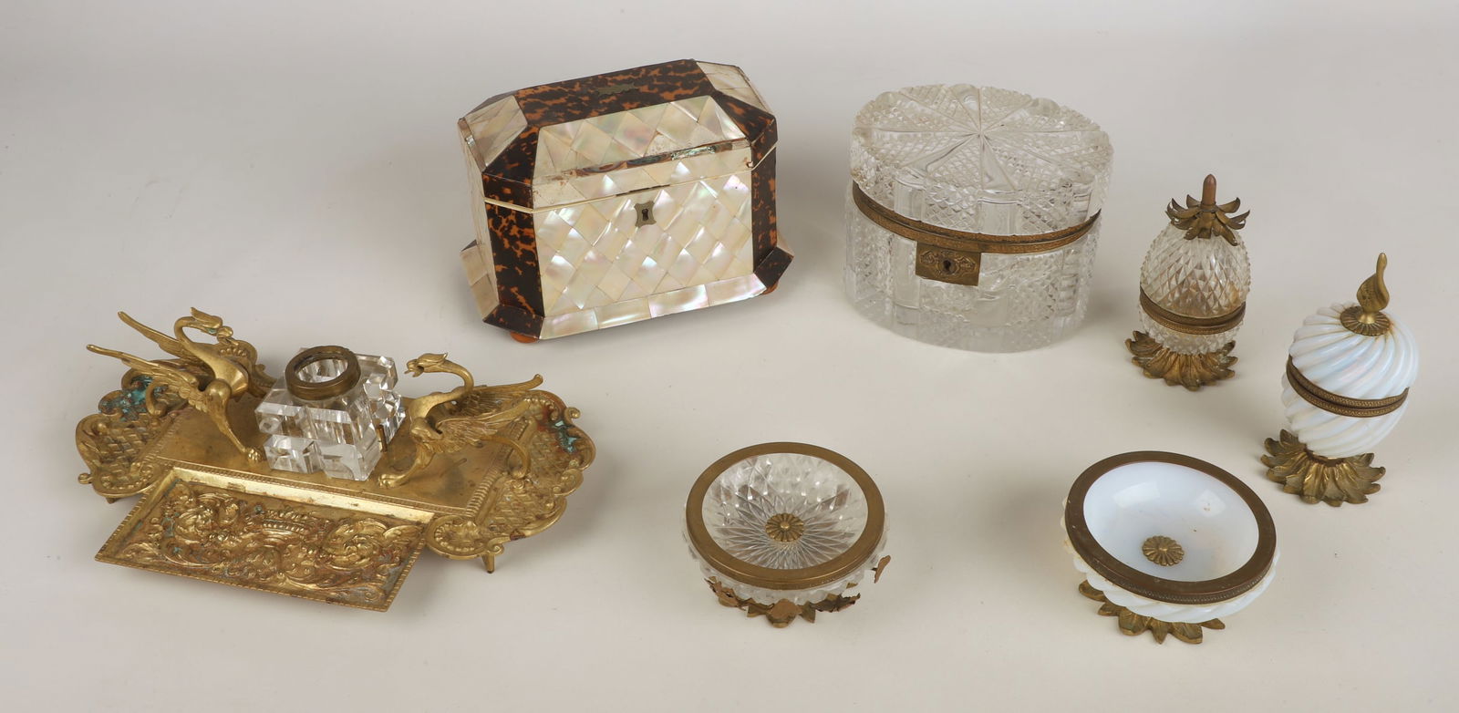 Crystal Casket, Tea Caddy, Smoking Items and Inkstand (1 of 13)
