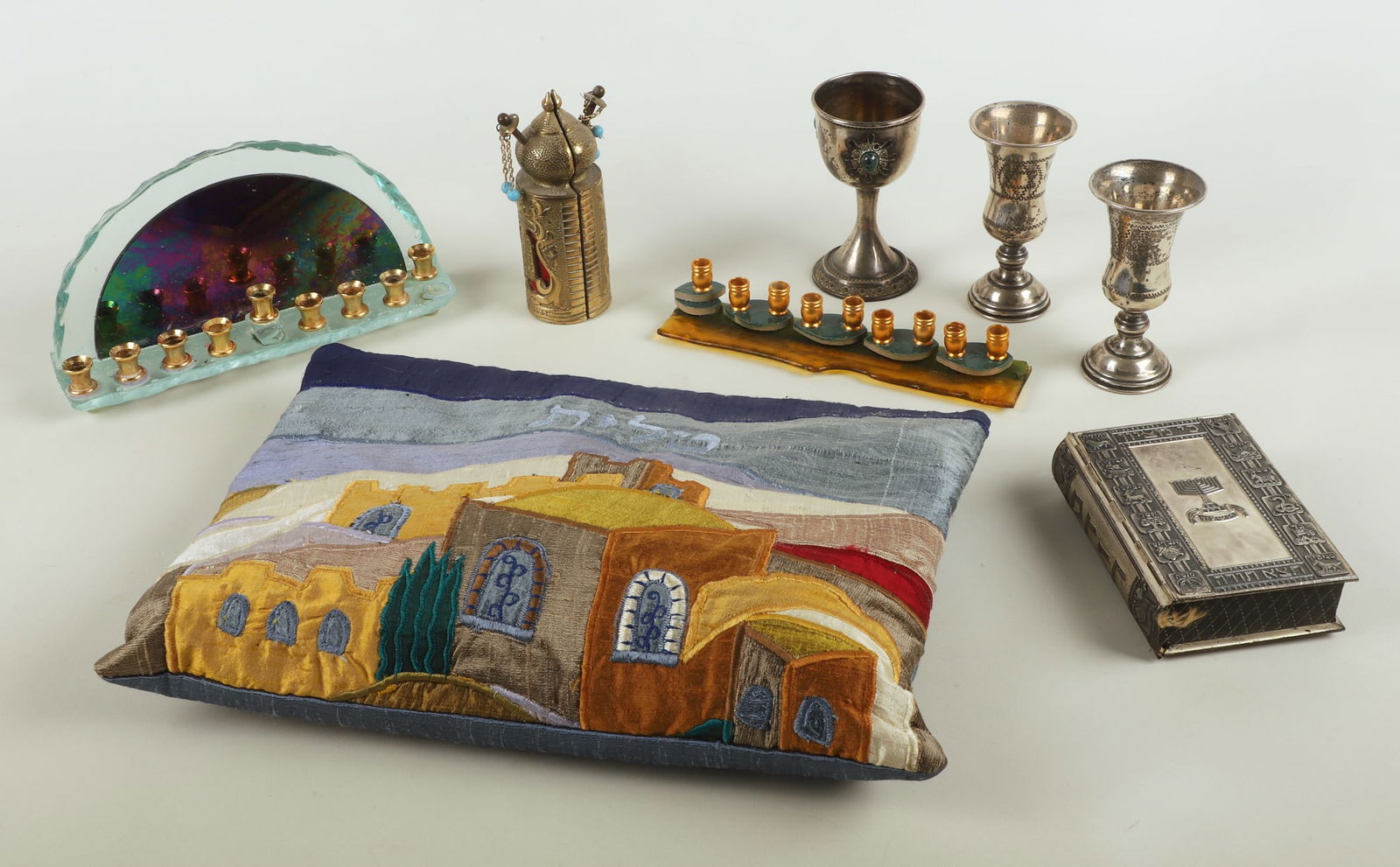 Judaica Grouping Including Silver Kiddush Cups (1 of 10)