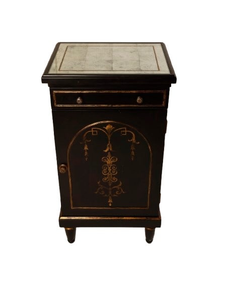 Contemporary ebonized and gilt cabinet (1 of 9)