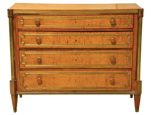 Mixed woods and metal bachelor's chest (1 of 6)