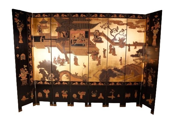 8-panel Coromandel screen (1 of 8)