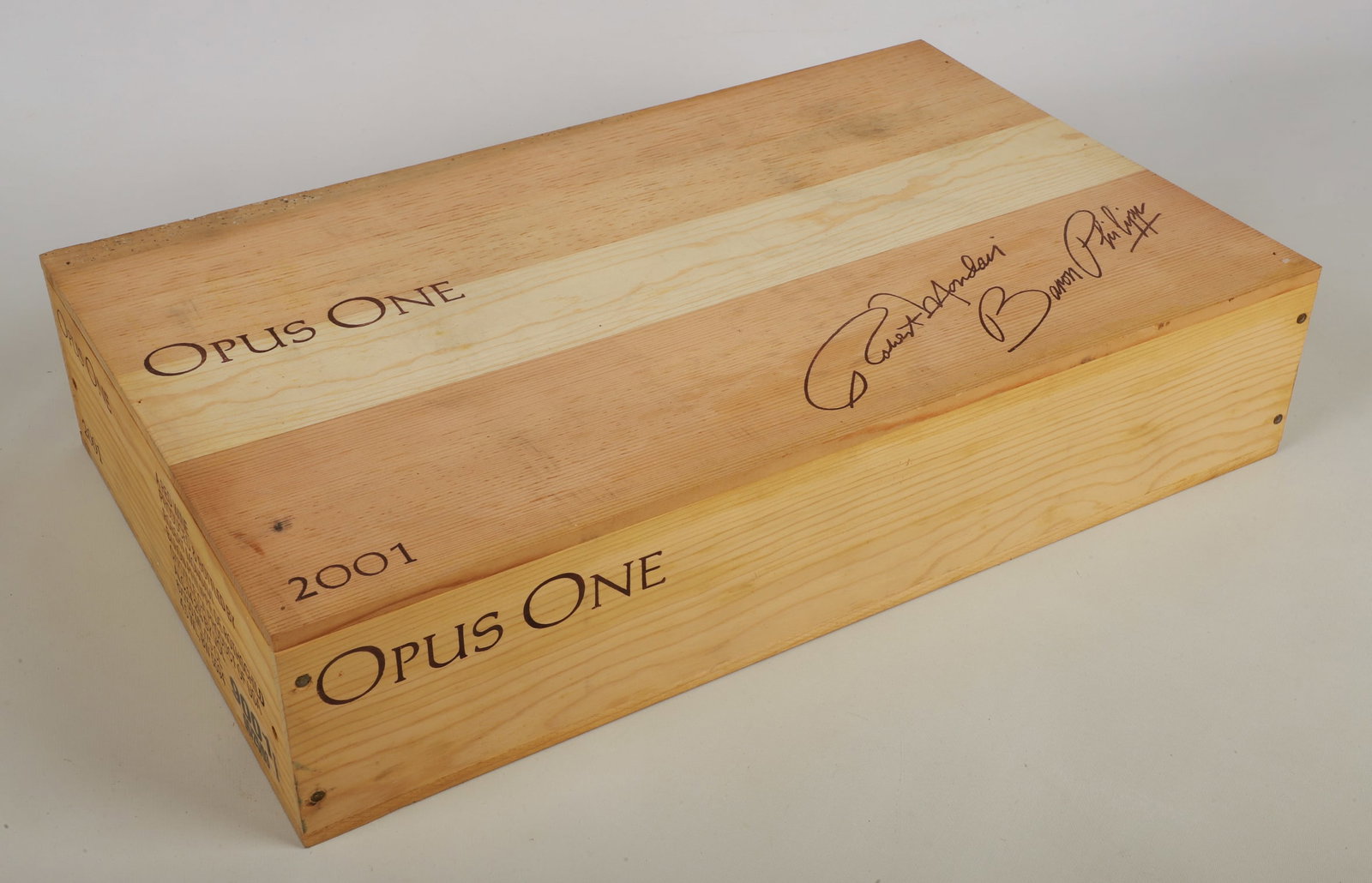 Opus One 2001 Sealed Crate: Opus One 2001 Sealed Crate, (6) bottles, RP 95, stored in an underground wine cellar.