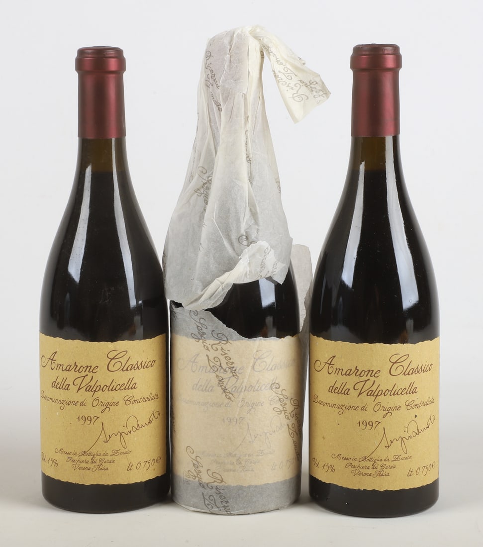 (3) 1997 Amarone Classico Della Valpolicella: (3) 1997 Amarone Classico Della Valpolicella, stored in an underground wine cellar.