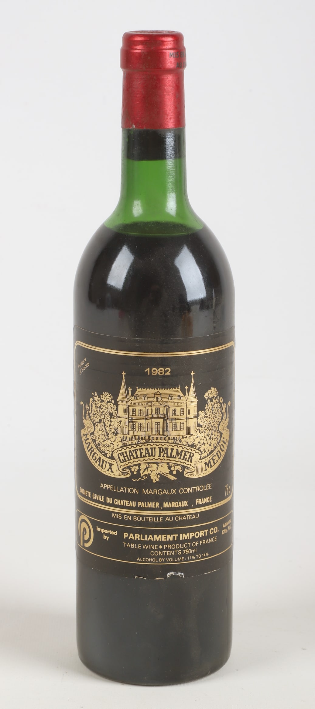 1982 Chateau Palmer: 1982 Chateau Palmer, stored in an underground wine cellar.