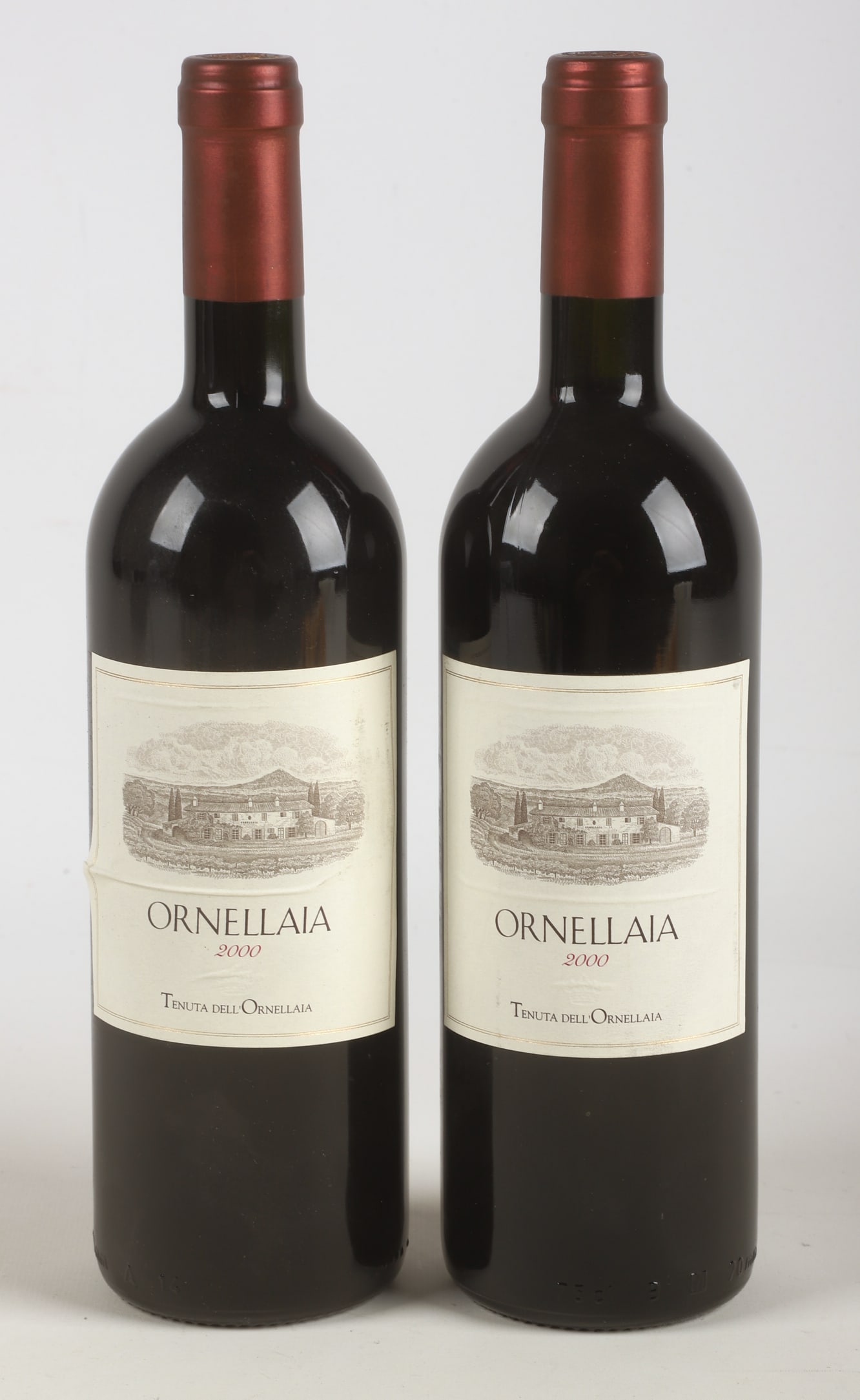 (2) 2000 Ornellaia Bolgheri: (2) 2000 Ornellaia Bolgheri, stored in an underground wine cellar.