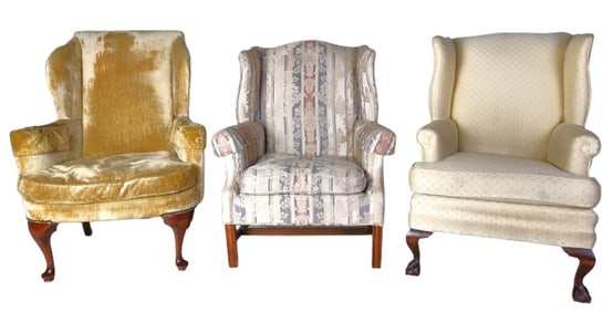 (3) Wingback chairs