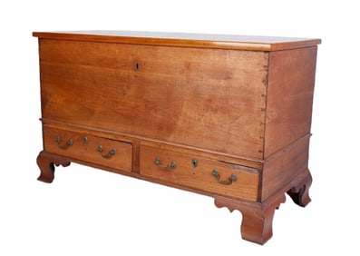 Antique dovetailed trunk