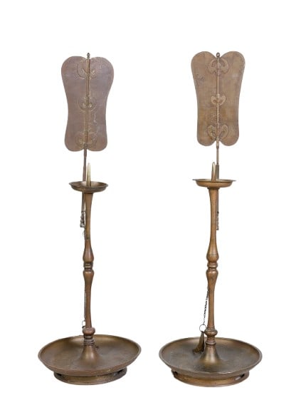 Pair of Korean brass candlesticks (1 of 4)