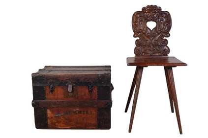 Swiss Alpine Escabelle and Trunk