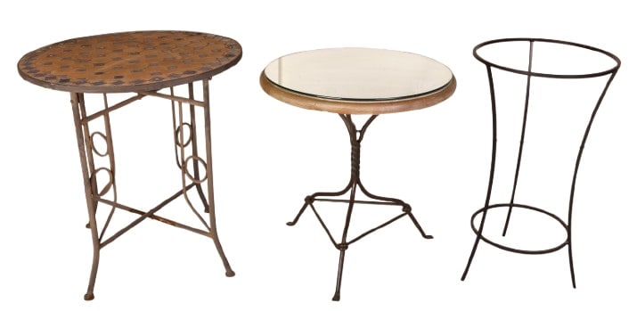 (2) Patio Tables and Ebonized Iron Plant Stand (1 of 10)