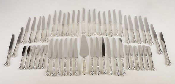 (53) Gorham 'Chantilly' Sterling Handled Knives