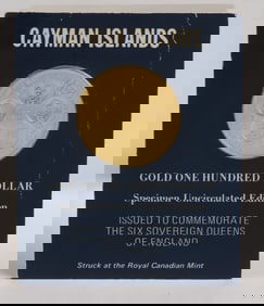 Cayman Islands 100 Dollar Gold Coin