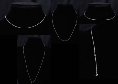 14K White Gold Necklaces, Some for Repair