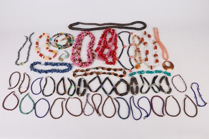 A Collection of Crystal, Stone and Natural Material Jewelry
