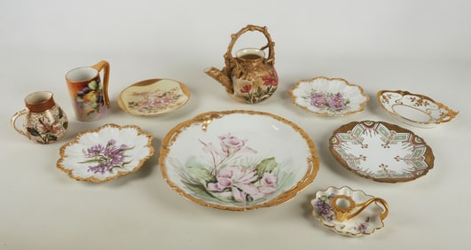 Gilt Edge Porcelain Grouping