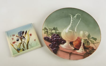 Villeroy & Boch Mettlach Porcelain Charger and Trivet