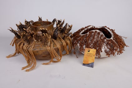 (2) Lisa Melita Studio Pottery Vessels