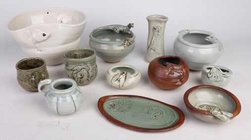 A Collection of Susan Greenleaf Pottery Vessels