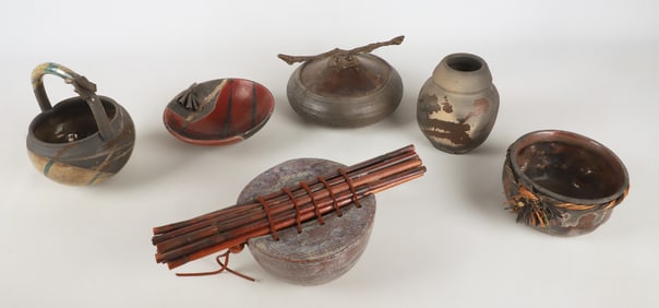 (6) Studio Pottery Vessels and Vases
