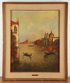 T L Novaretti Painting Venice Harbor