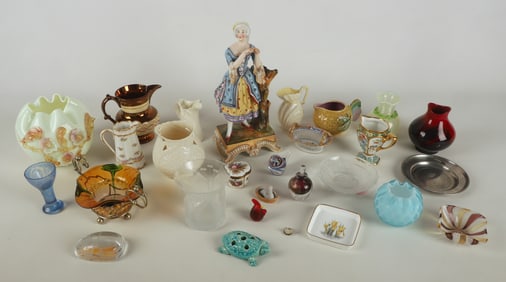 Porcelain, Glass and Pottery Collectibles Grouping