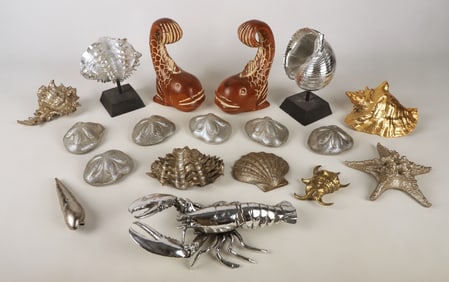 Silver and Gold Tone Sea-Themed Decor