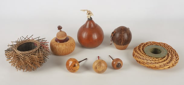 Turned Wood, Woven Baskets, Natural Vessels