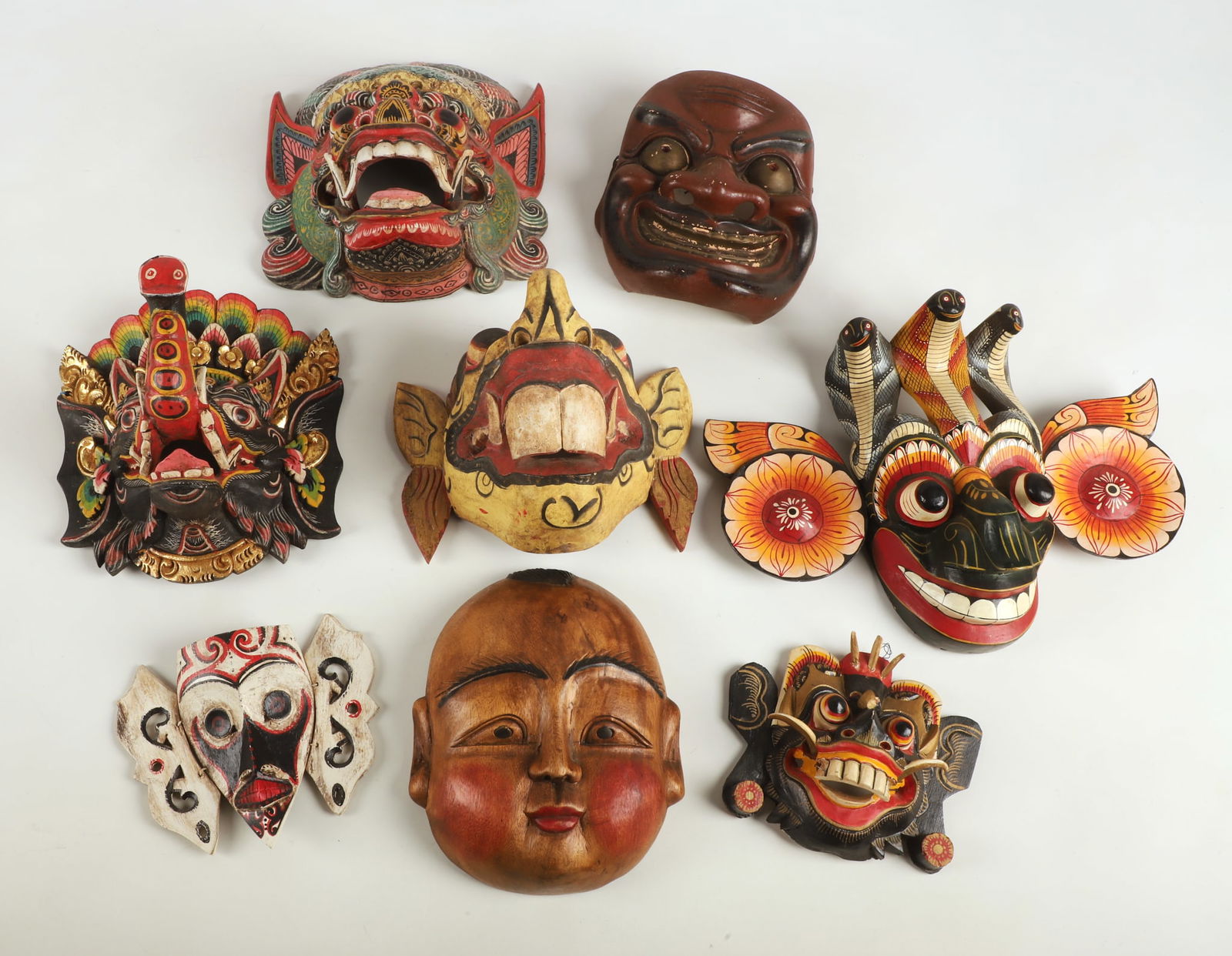 (8) Balinese and Japanese Masks (1 of 9)